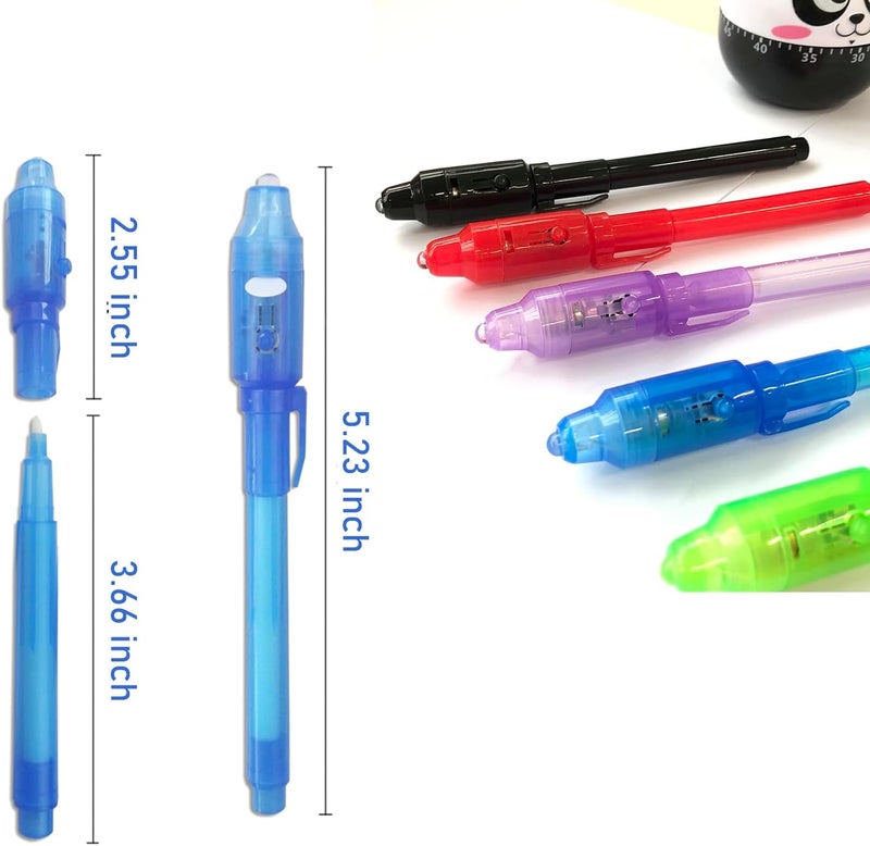 SCStyle Invisible Ink Pen 28Pcs with UV Light Magic Marker for Secret Messages, Writing Information for Birthdays, Easter, Halloween, Christmas Gifts for Students - Image 3